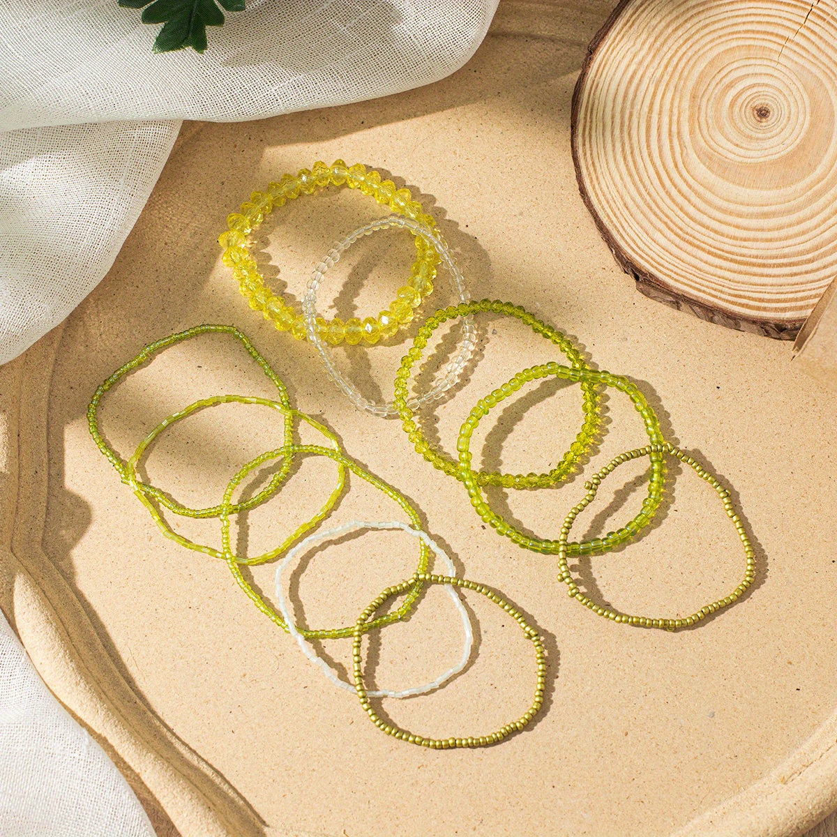 10pcs Boho Glass Rice Beads Bracelet Set for Women